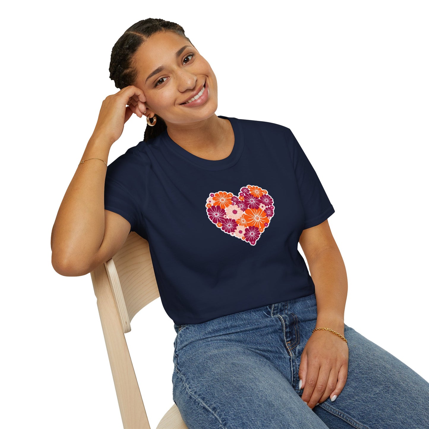 Floral Heart T-Shirt – Perfect for Mother's Day and Everyday Love