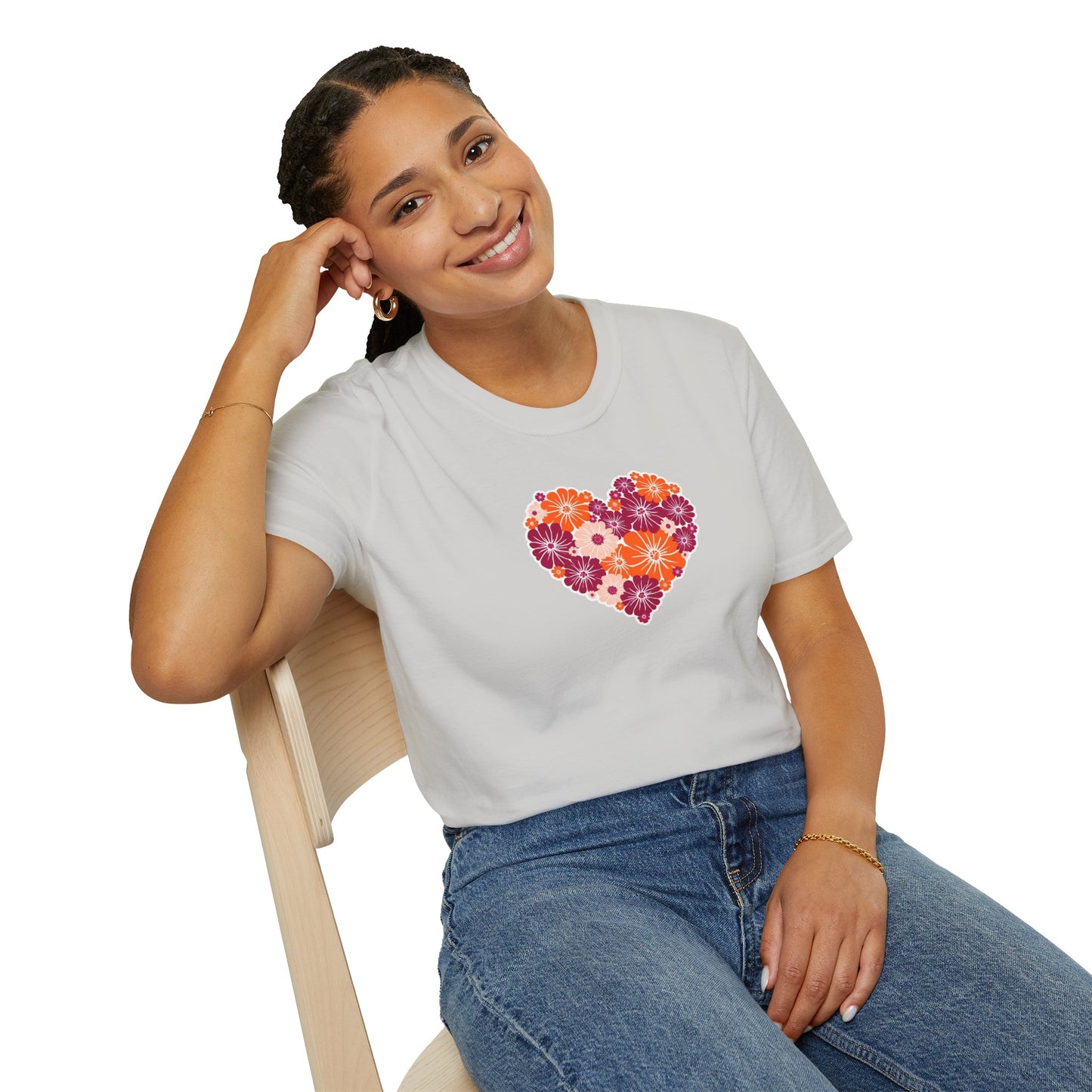 Floral Heart T-Shirt – Perfect for Mother's Day and Everyday Love
