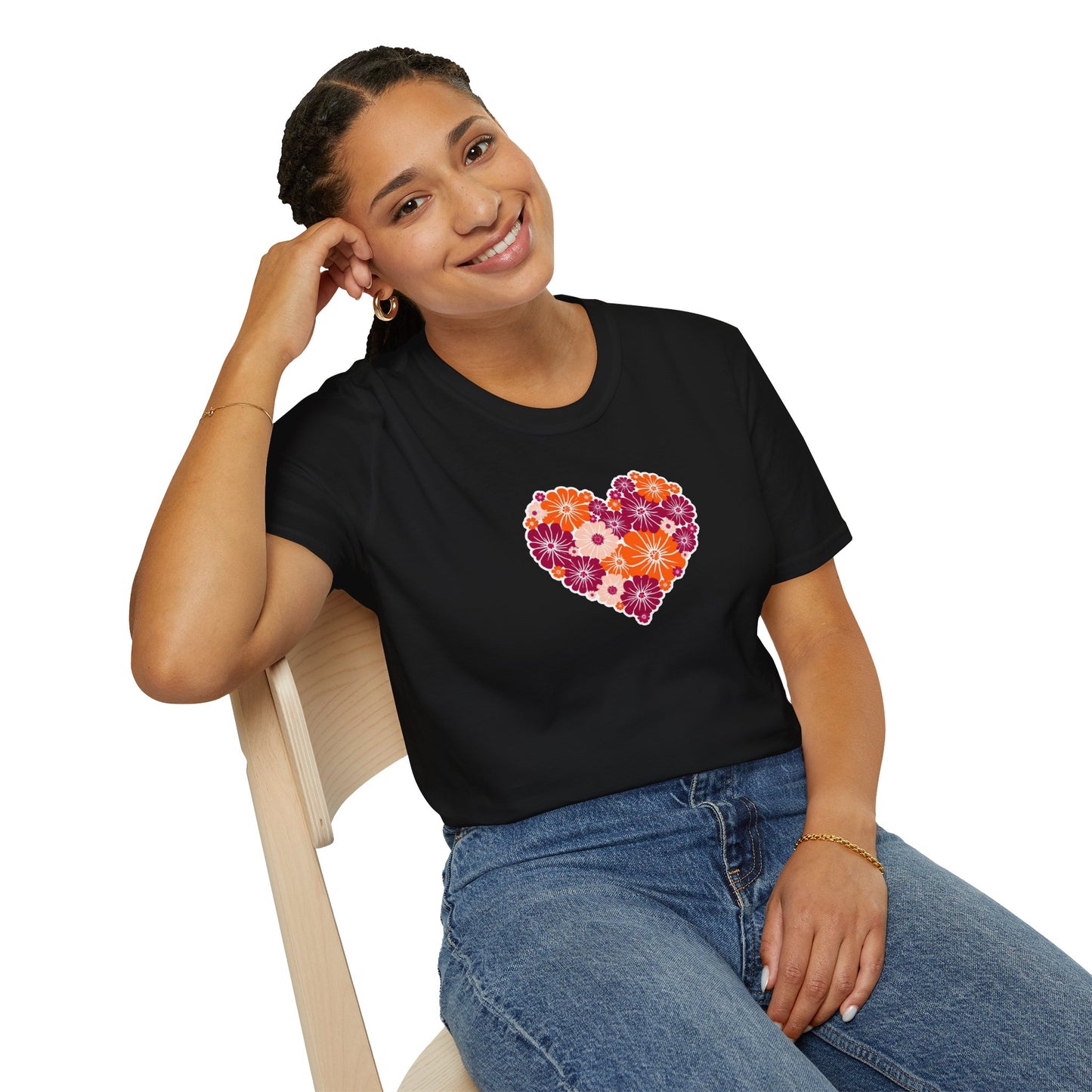 Floral Heart T-Shirt – Perfect for Mother's Day and Everyday Love