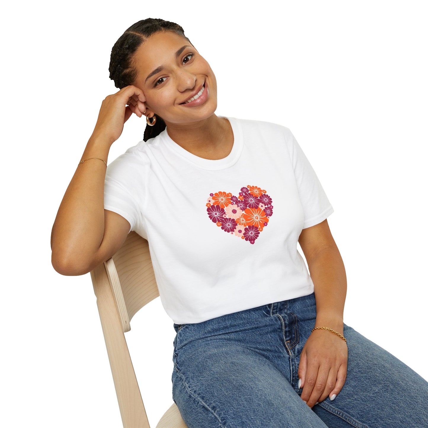 Floral Heart T-Shirt – Perfect for Mother's Day and Everyday Love