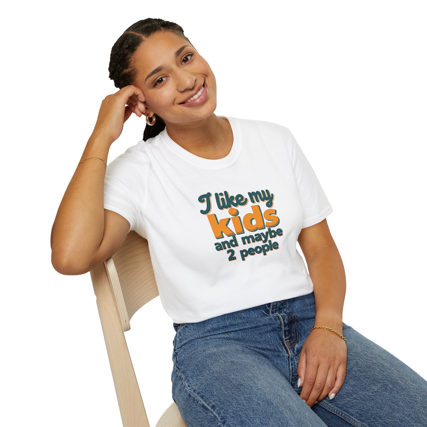 Funny Family Love T-Shirt - "I Like My Kids and Maybe 2 People"
