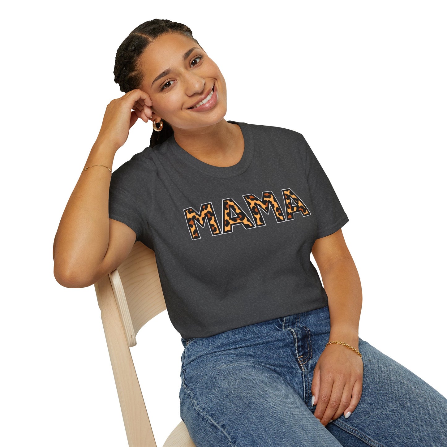 MAMA T-Shirt | Leopard Print Typography