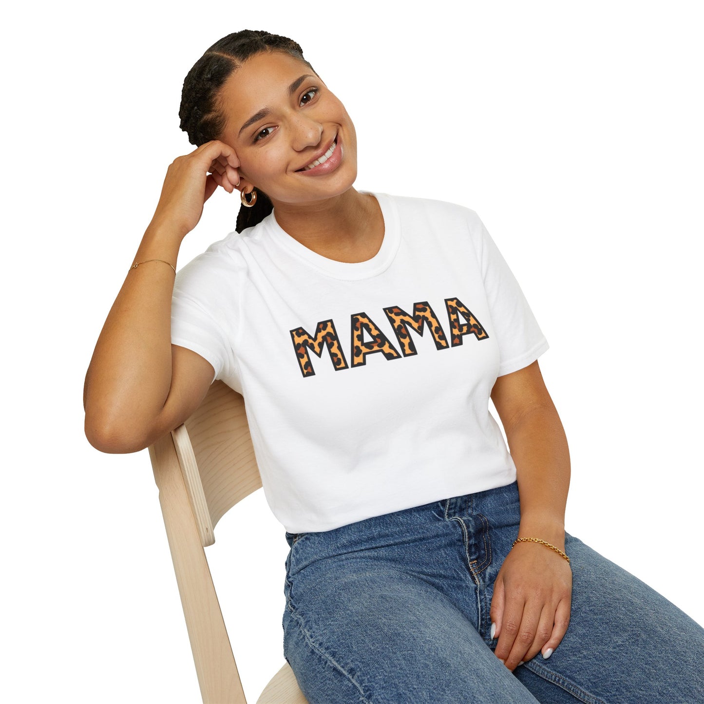 MAMA T-Shirt | Leopard Print Typography