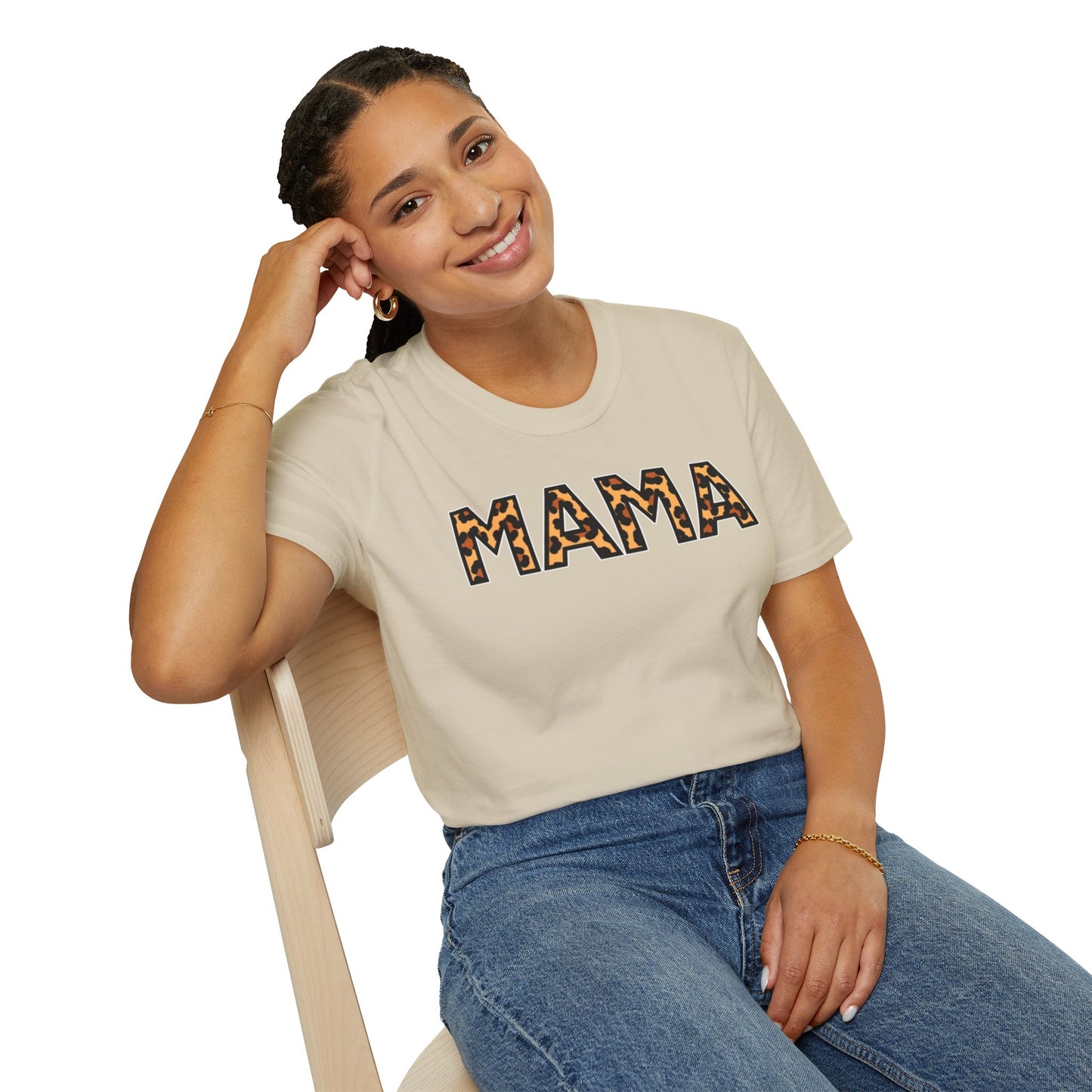 MAMA T-Shirt | Leopard Print Typography