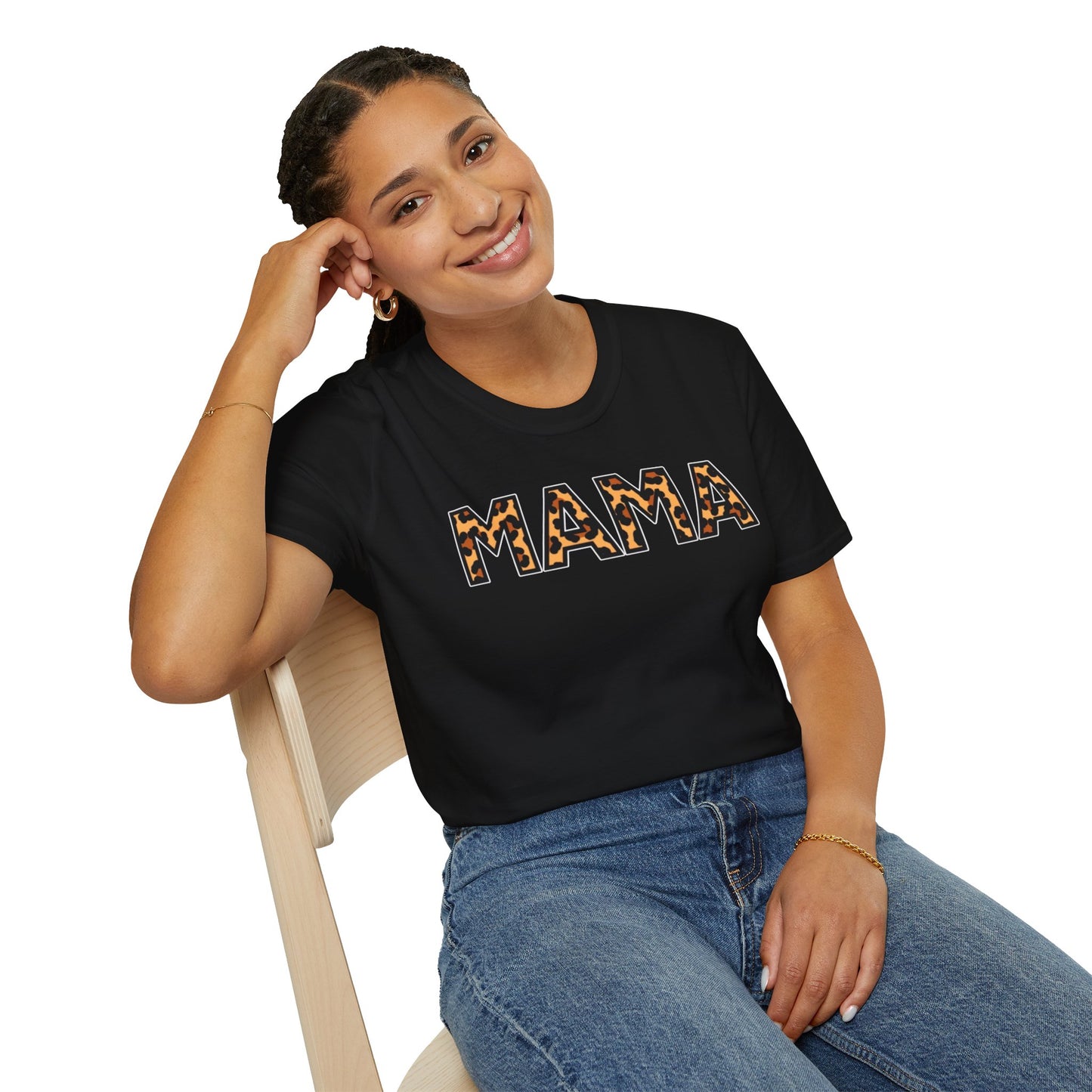 MAMA T-Shirt | Leopard Print Typography