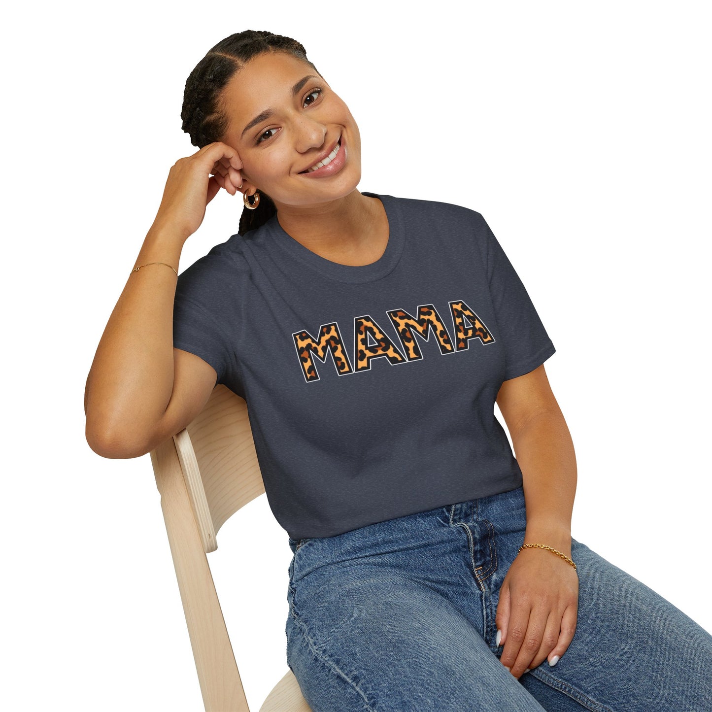 MAMA T-Shirt | Leopard Print Typography