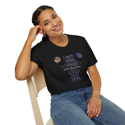 Sparkle on the Sidelines T-Shirt - Fun Cheerleader Tee