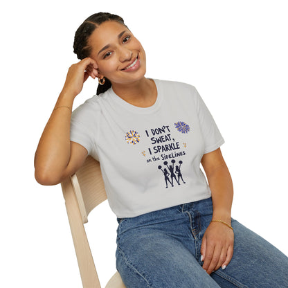Sparkle on the Sidelines T-Shirt - Fun Cheerleader Tee