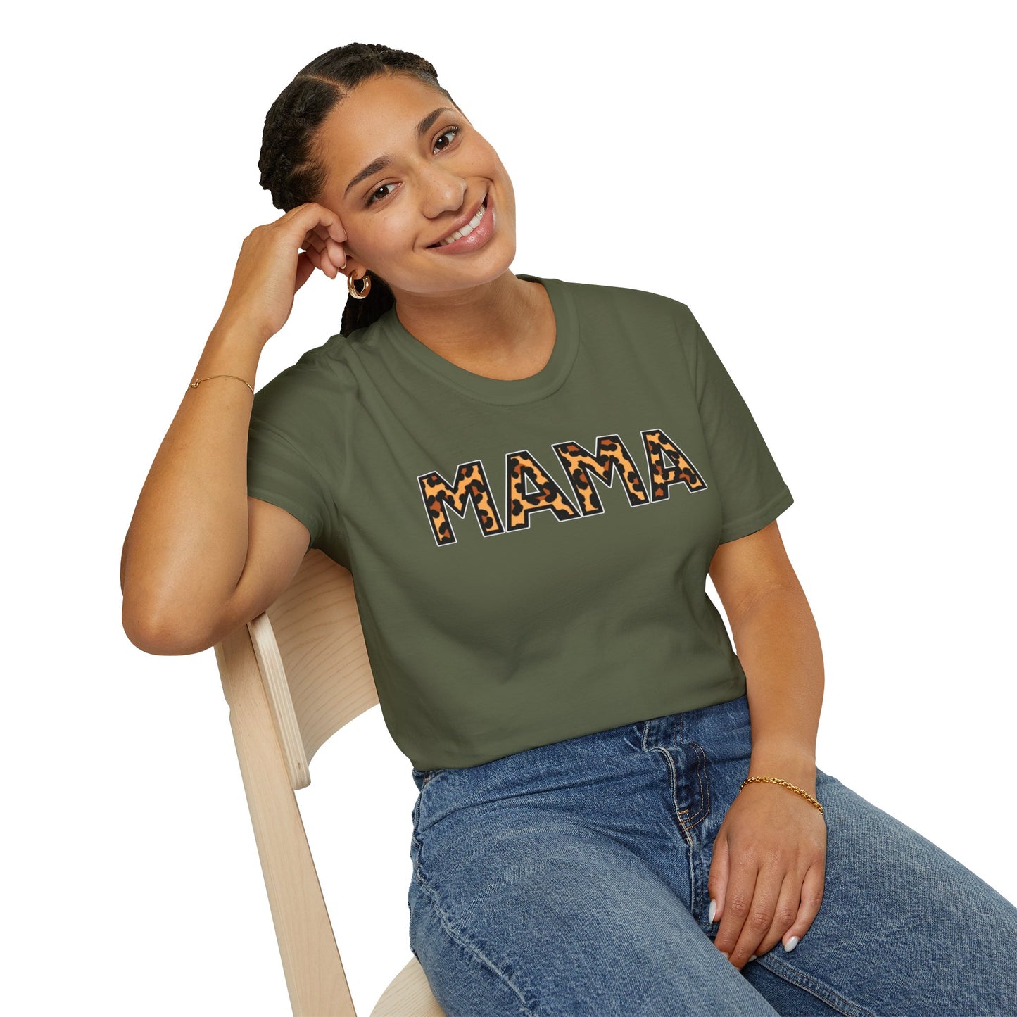 MAMA T-Shirt | Leopard Print Typography