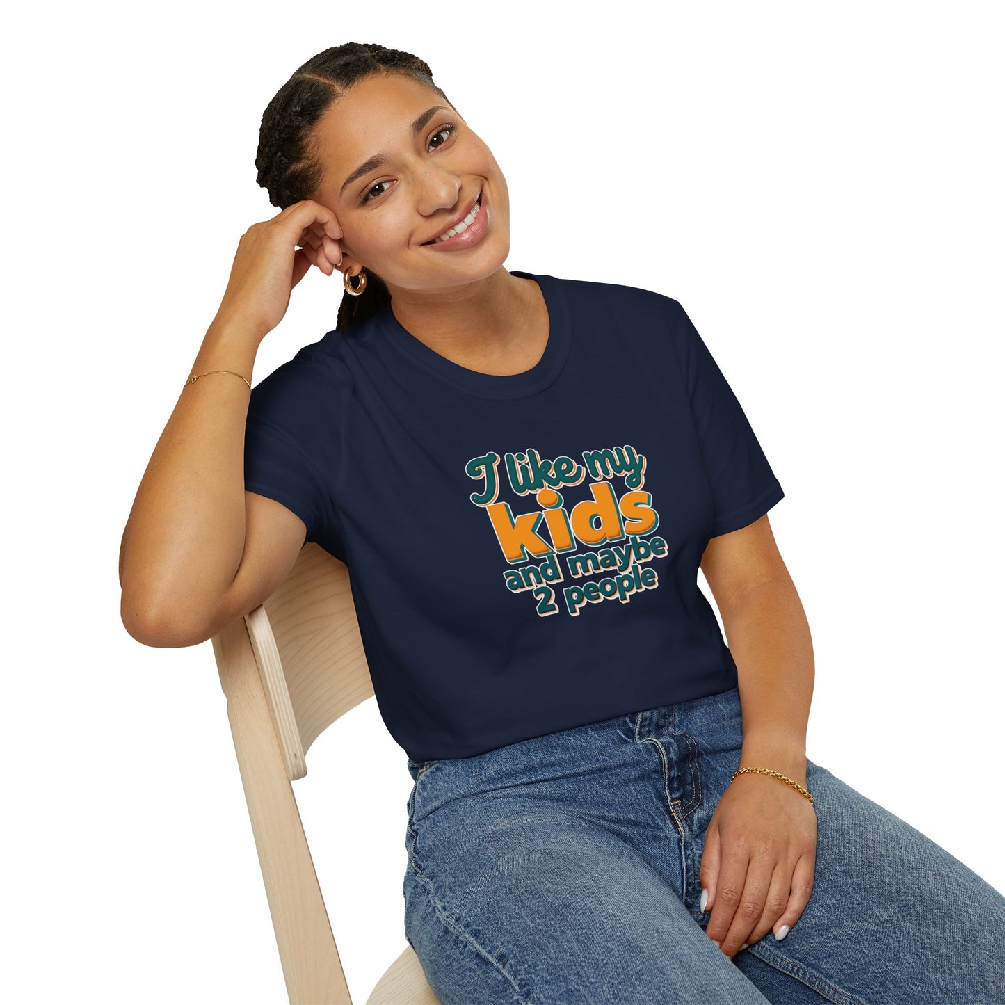 Funny Family Love T-Shirt - "I Like My Kids and Maybe 2 People"