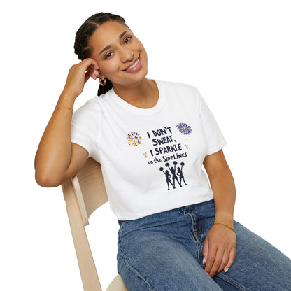 Sparkle on the Sidelines T-Shirt - Fun Cheerleader Tee